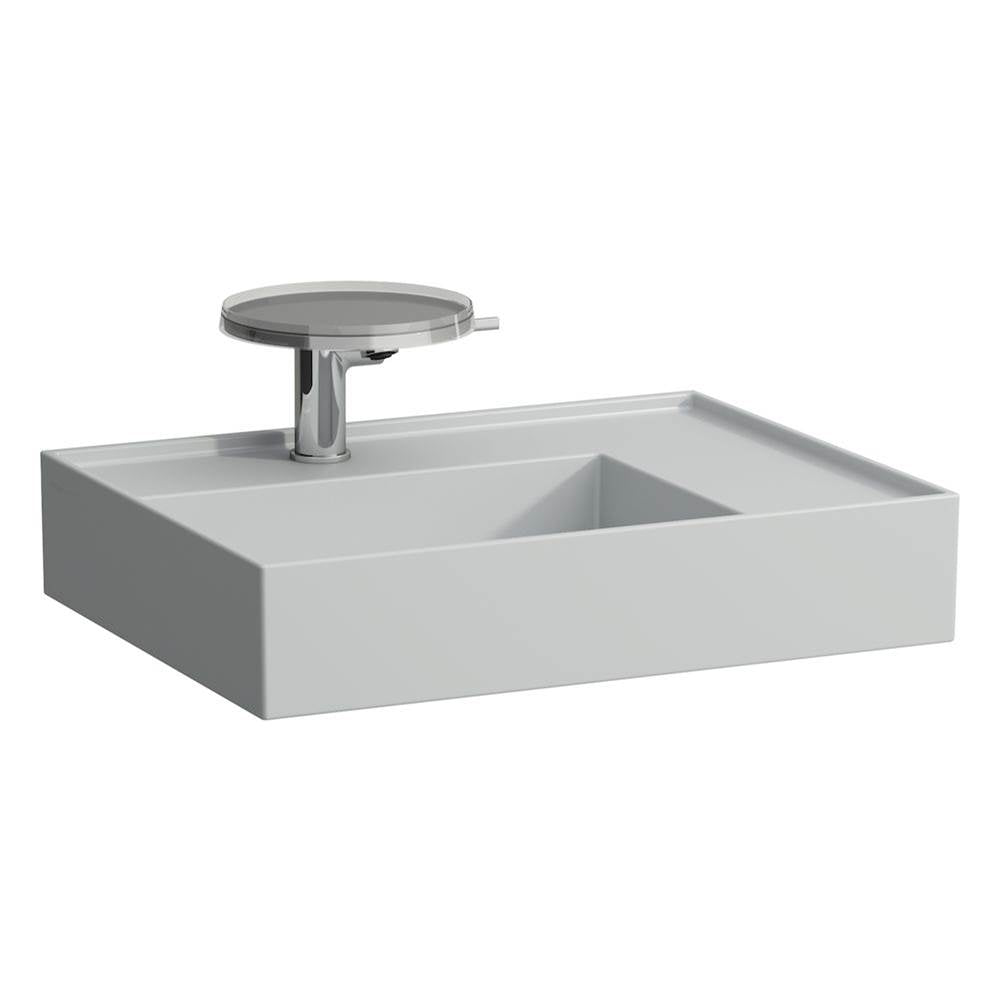 Laufen - Washbasin, shelf right, with concealed outlet, w/o overflow, wall mounted - Matte Grey