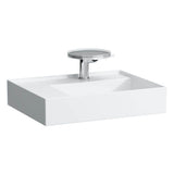 Laufen - Washbasin, shelf left, with concealed outlet, w/o overflow, wall mounted - Glossy White
