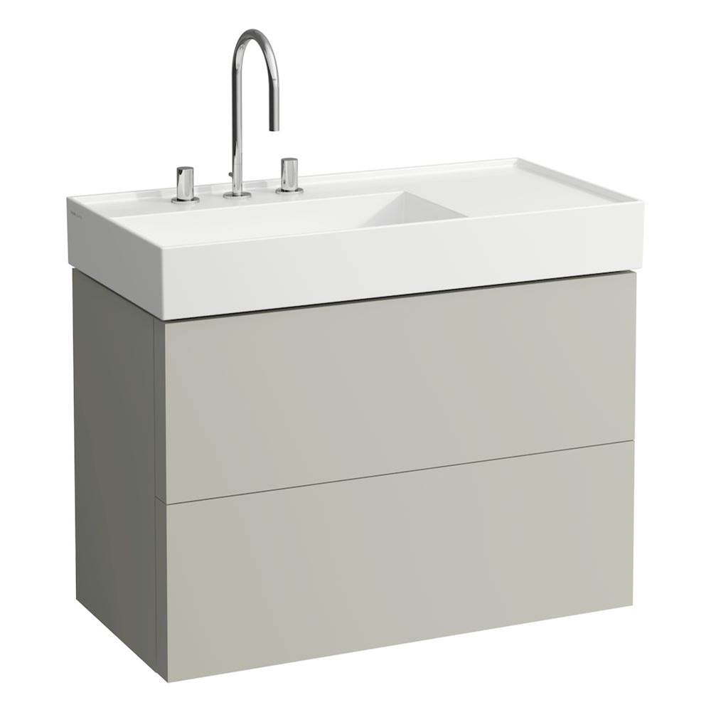 Washbasin, shelf right, with concealed outlet, w/o overflow - Always Open Drain, wall mounted
