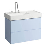Washbasin, shelf right, with concealed outlet, w/o overflow - Always Open Drain, wall mounted