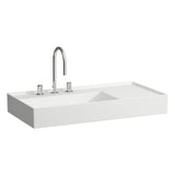 Laufen - Washbasin, shelf right, with concealed outlet, w/o overflow - Always Open Drain, wall mounted - Matte White