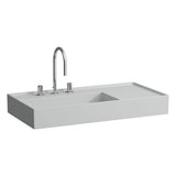 Laufen - Washbasin, shelf right, with concealed outlet, w/o overflow - Always Open Drain, wall mounted - Matte Grey