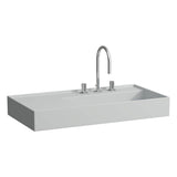 Laufen - Washbasin, shelf left, with concealed outlet, w/o overflow - Always Open Drain, wall mounted - Matte Grey