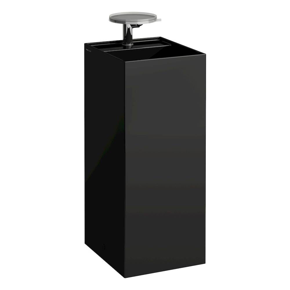 Laufen - Freestanding washbasin with concealed outlet, w/o overflow - Glossy Black