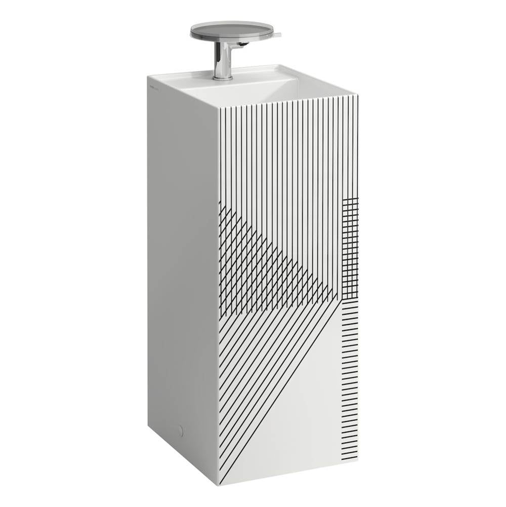 Laufen - Freestanding washbasin with concealed outlet, w/o overflow - Line Pattern Grey