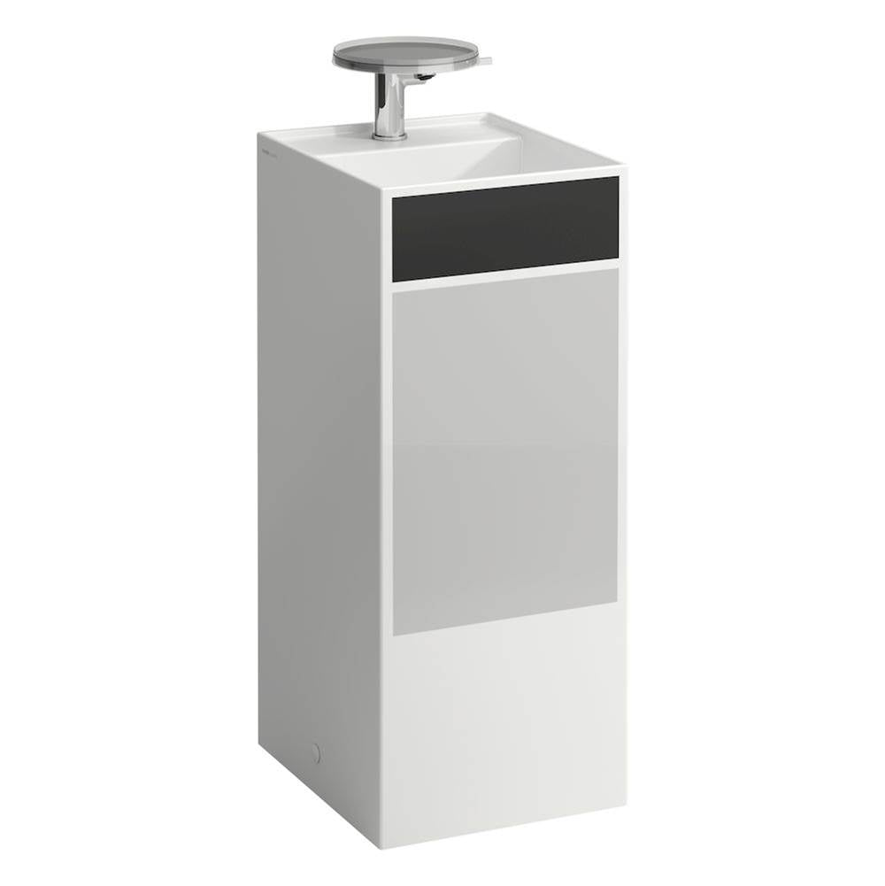 Laufen - Freestanding washbasin with concealed outlet, w/o overflow - Surface Black And Grey
