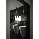 Washbasin With Integrated Pedestal, With Wall Connection, Incl. Ceramic Waste Cover