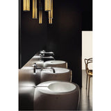 Washbasin With Integrated Pedestal, With Wall Connection, Incl. Ceramic Waste Cover