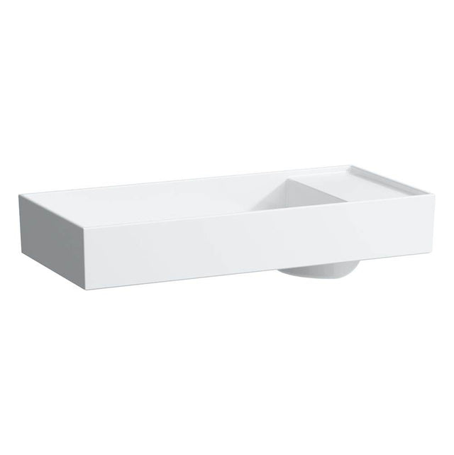 Laufen - Bowl washbasin with tap bank, with concealed outlet, w/o overflow - Glossy White