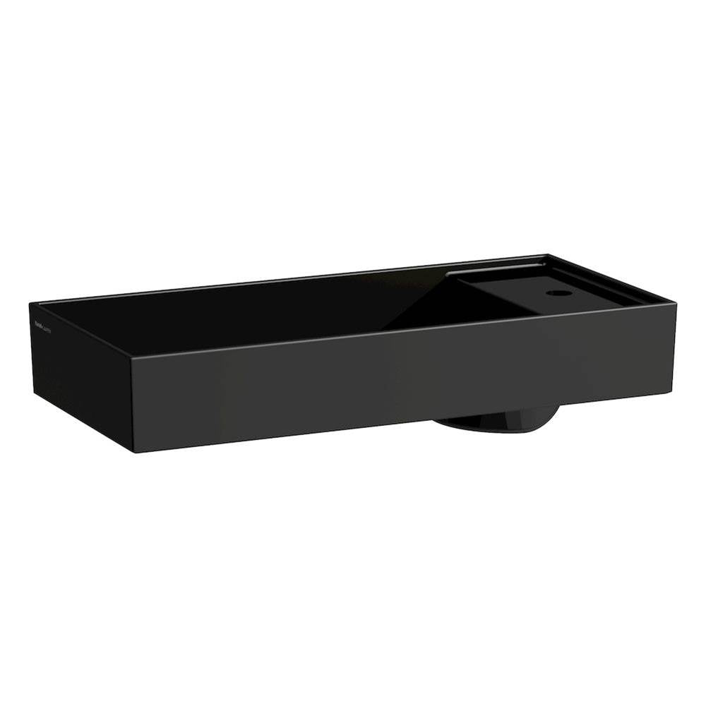 Laufen - Bowl washbasin with tap bank, with concealed outlet, w/o overflow - Glossy Black