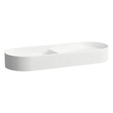Laufen - Double Washbasin Bowl with texture, Counter Mounted - Matte White