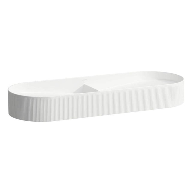 Laufen - Double Washbasin Bowl with texture, Counter Mounted - Matte White