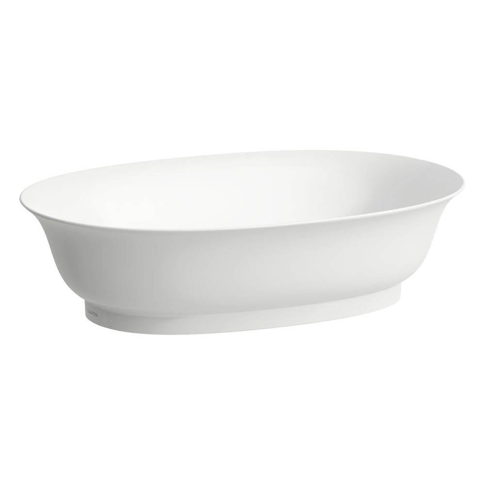 Laufen - Bowl washbasin, oval - without overflow - Optional ceramic drain & cover - Matte White