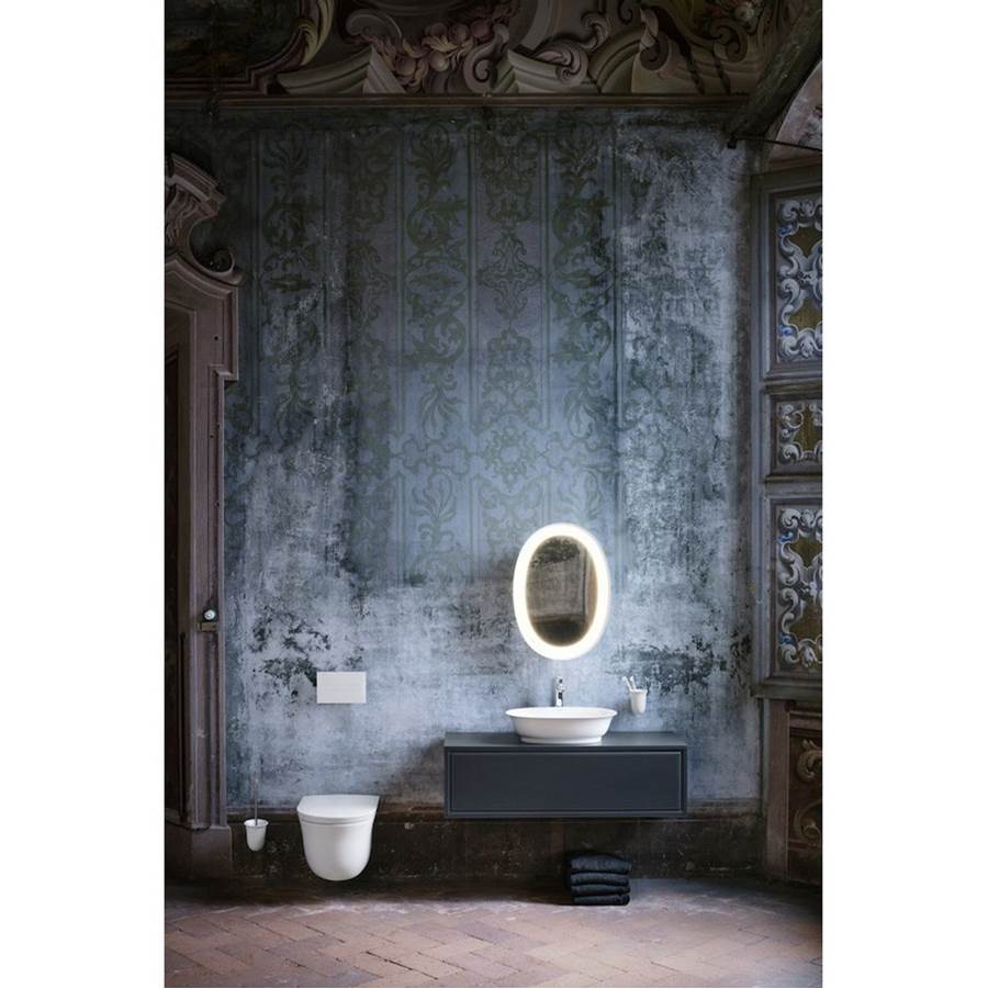 Bowl washbasin, oval - without overflow - Optional ceramic drain & cover