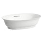 Laufen - Bowl washbasin with overflow channel, oval - Optional ceramic drain & cover - Matte White
