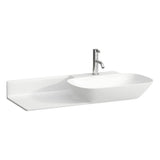 Washbasin console, shelf left, wall mounted