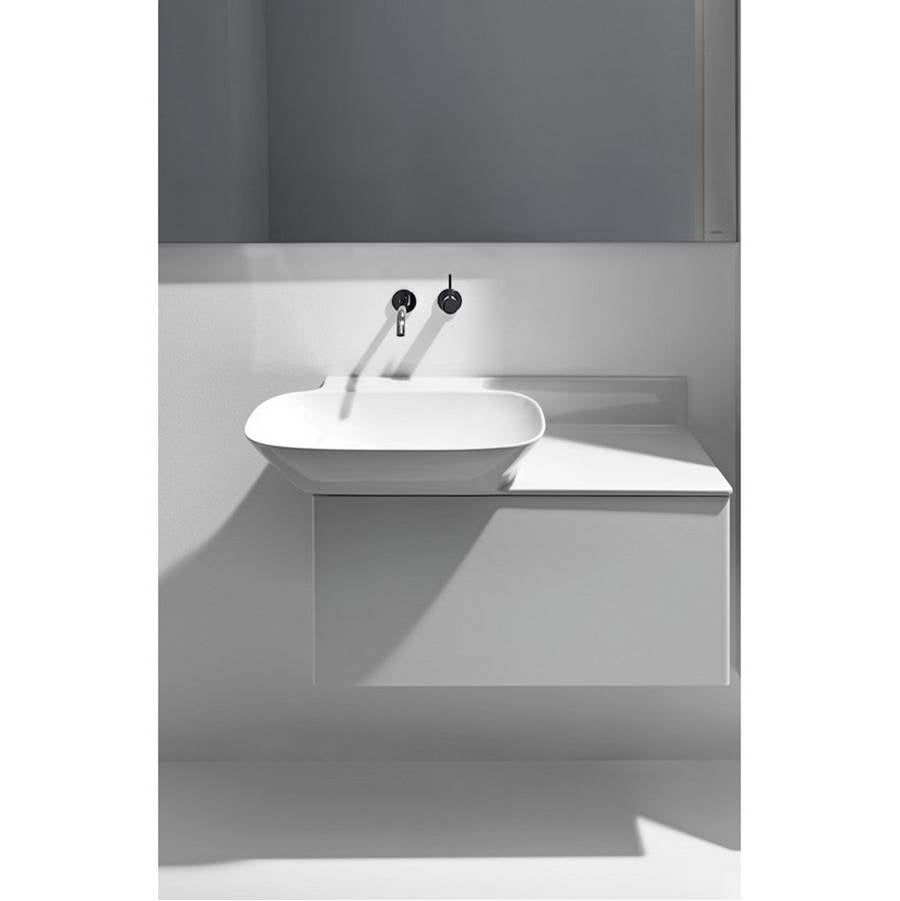Washbasin console, shelf left, wall mounted