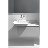Washbasin console, shelf left, wall mounted