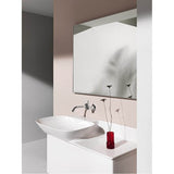 Washbasin console, shelf left, wall mounted