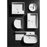 Washbasin console, shelf left, wall mounted