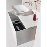 Washbasin console, shelf left, wall mounted
