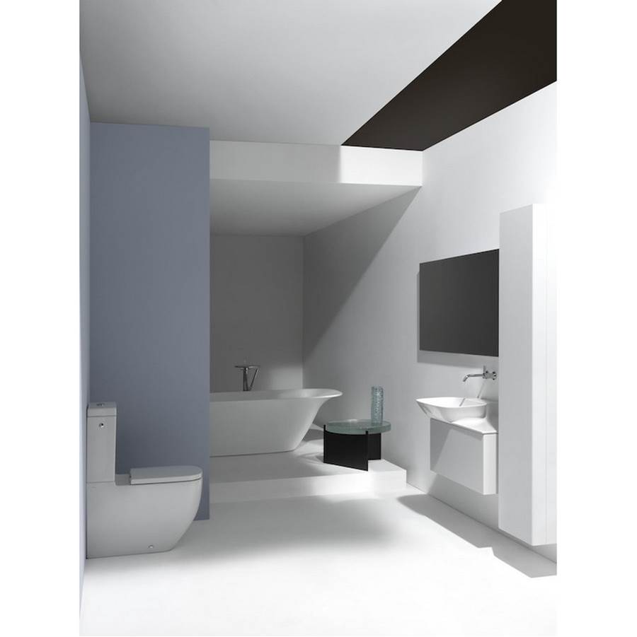 Washbasin console, shelf left, wall mounted