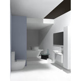 Washbasin console, shelf left, wall mounted