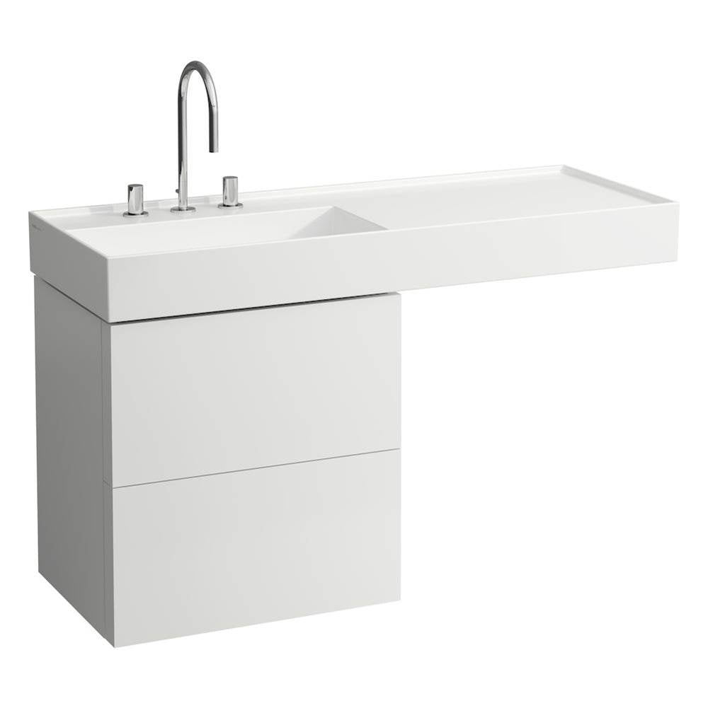 Washbasin, shelf right, with concealed outlet, w/o overflow, wall mounted