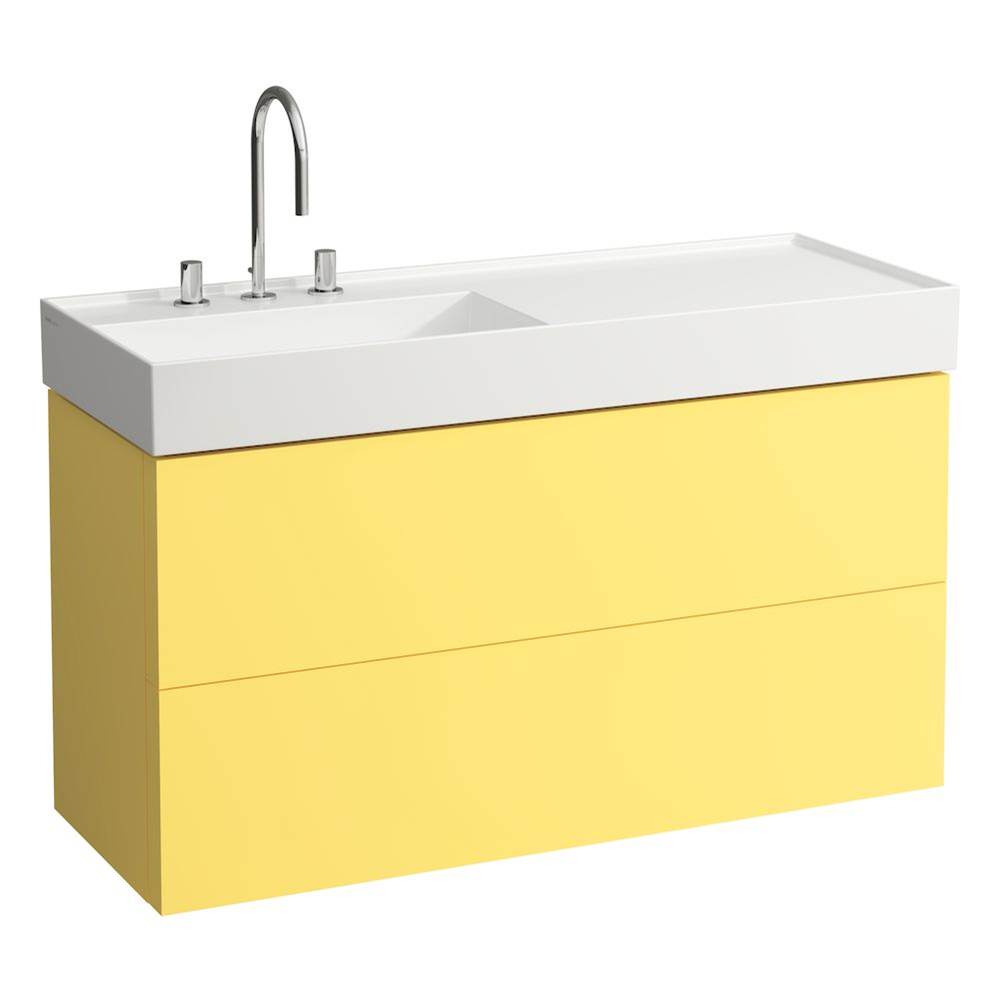 Washbasin, shelf right, with concealed outlet, w/o overflow, wall mounted