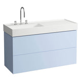Washbasin, shelf right, with concealed outlet, w/o overflow, wall mounted