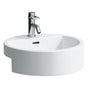 Laufen - Semi-recessed washbasin, round - Glossy White