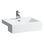 Laufen - Semi-recessed washbasin, rectangular - Glossy White