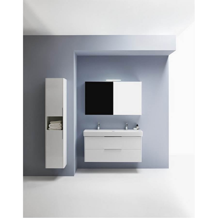 Washbasin, also usable as double washbasin, wall mounted