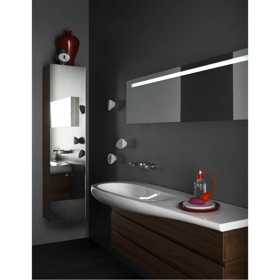 Washbasin, Shelf Right, Incl. Ceramic Waste Cover, Wall Mounted