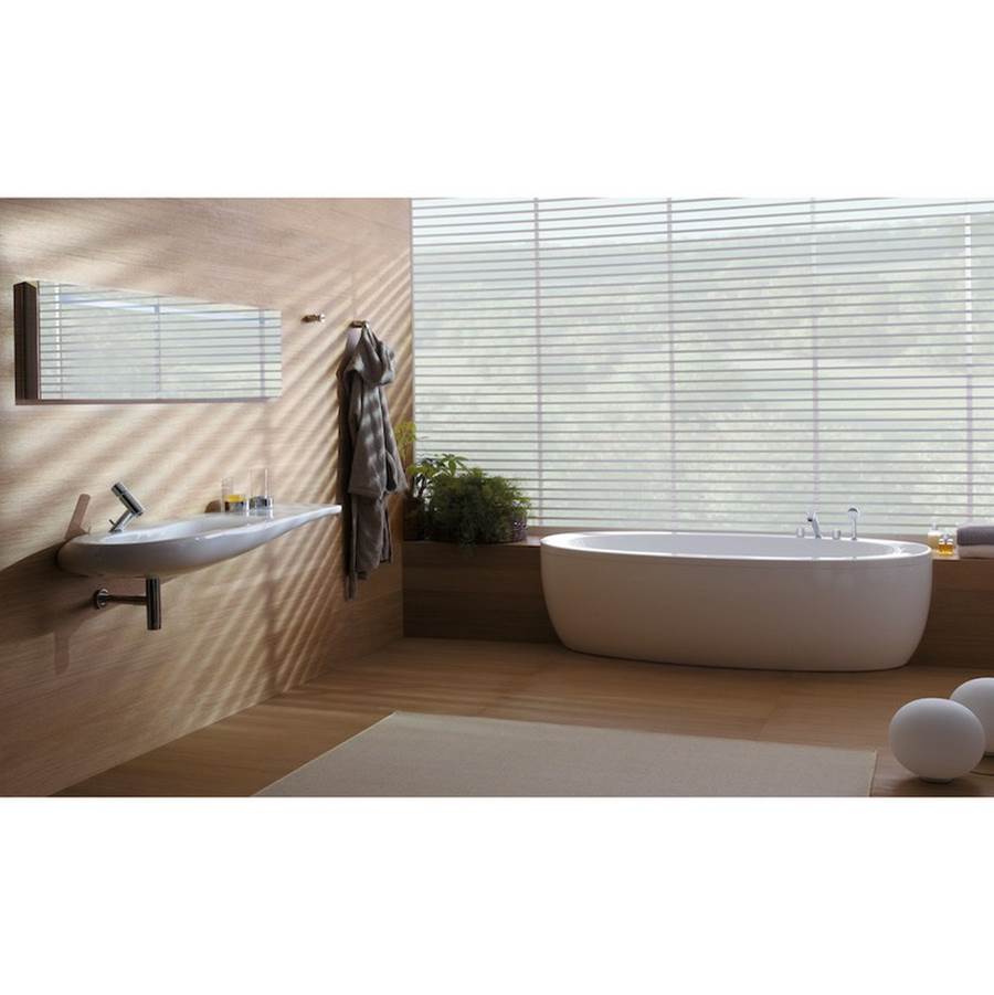 Washbasin, Shelf Right, Incl. Ceramic Waste Cover, Wall Mounted
