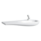 Laufen - Washbasin console, shelf left, with concealed overflow, incl. ceramic waste cover, wall mounted - Lcc White