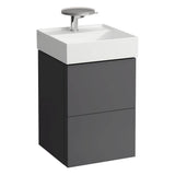 Small washbasin with concealed outlet, w/o overflow, wall mounted