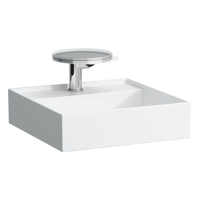Laufen - Small washbasin with concealed outlet, w/o overflow, wall mounted - Glossy White