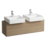 Small washbasin with concealed outlet, w/o overflow, wall mounted