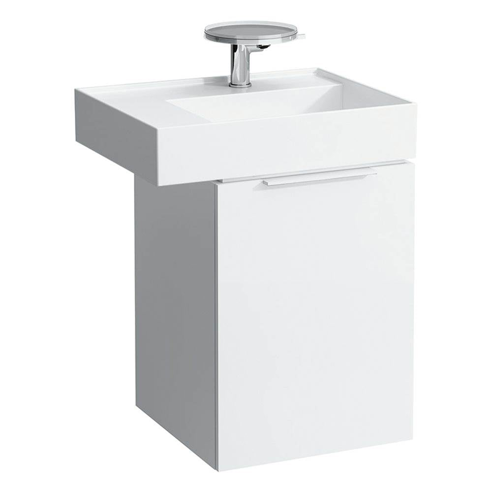 Small washbasin with concealed outlet, w/o overflow, wall mounted