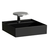 Laufen - Small washbasin with concealed outlet, w/o overflow, wall mounted - Glossy Black