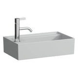 Laufen - Small washbasin, tap bank left, with concealed outlet, w/o overflow, wall mounted - Matte Grey