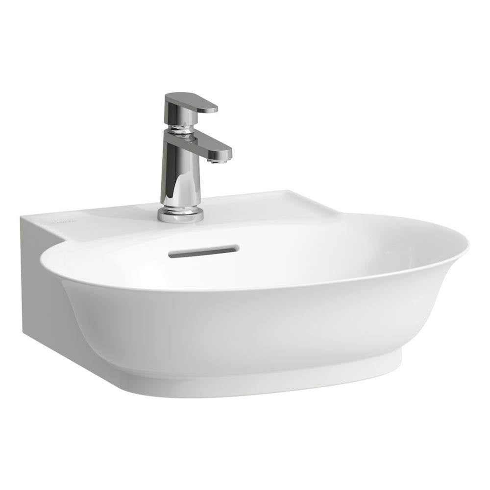Laufen - Small Washbasin, wall mounted - Optional ceramic drain & cover - Matte White