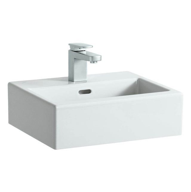 Laufen - Small washbasin, tap bank right, wall mounted - Glossy White