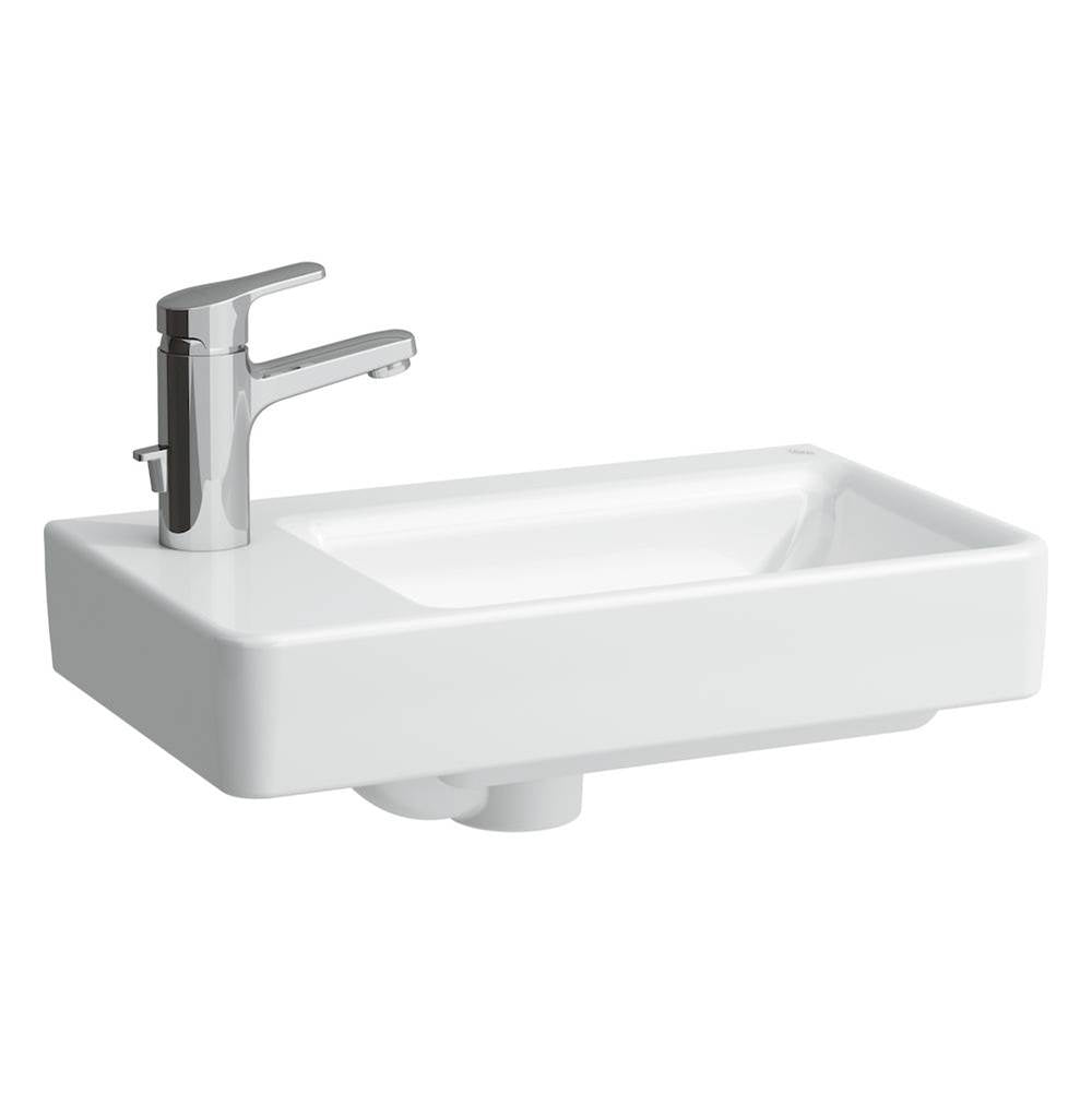 Laufen - Small washbasin, tap bank left, wall mounted - Glossy White