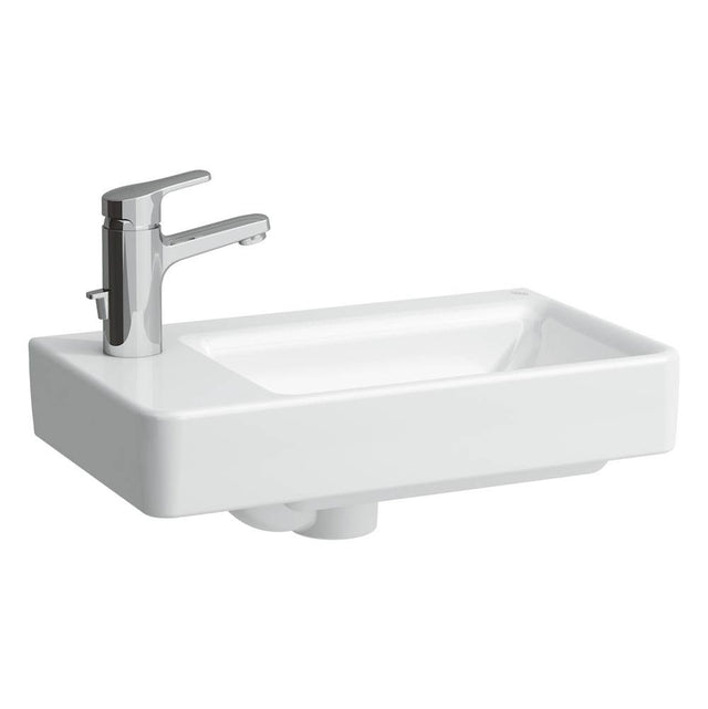 Laufen - Small washbasin, tap bank left, wall mounted - Glossy White