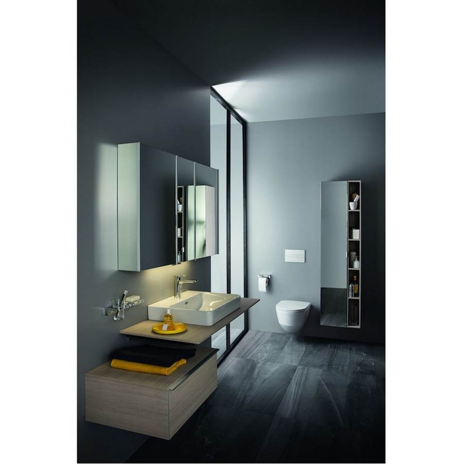 Countertop Washbasin, wall mounted, undersurface ground