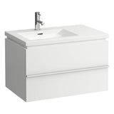 Washbasin console, shelf right, wall mounted