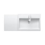 Washbasin, shelf left, wall mounted