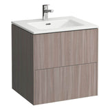 Laufen - Combipack 600 mm, washbasin ''slim'' with vanity unit ''Base'' with 2 drawers, incl. drawer organizer, wall mounted - Light Elm